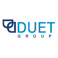 Duet Group (DUE)의 로고.