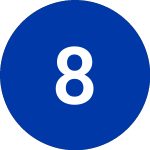 8x8 (EGHT)의 로고.