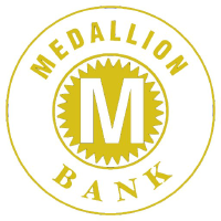 Medallion Bank (MBNKP)의 로고.