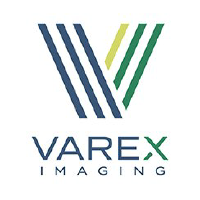 Varex Imaging (VREX)의 로고.